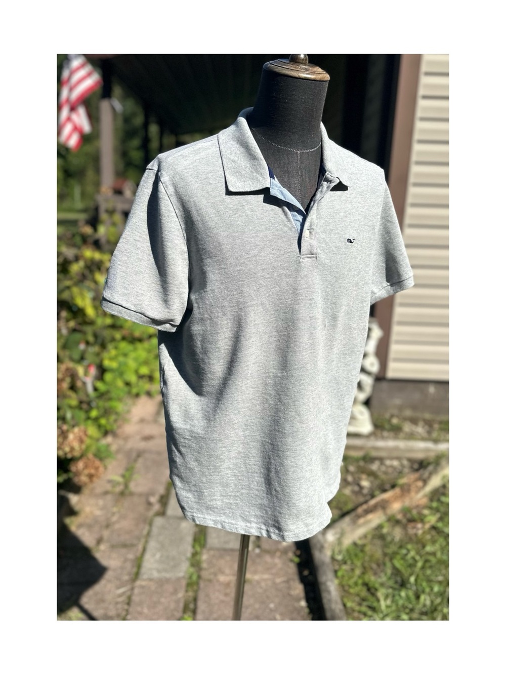 Vineyard Vines Men's Heather Gray Polo Size Large